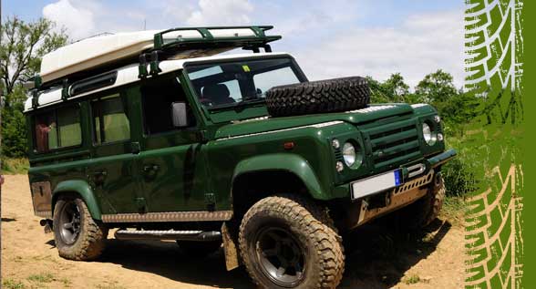 Land rover with modifications